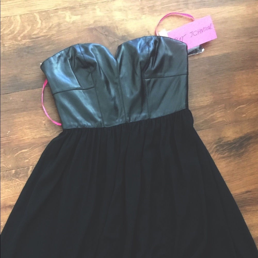 Betsy Johnson Black Strapless Dress